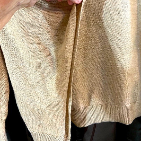 Ladies Anthropologie sweater, Size Small, Tan, 100% Merino Wool, so cute - Picture 3 of 4